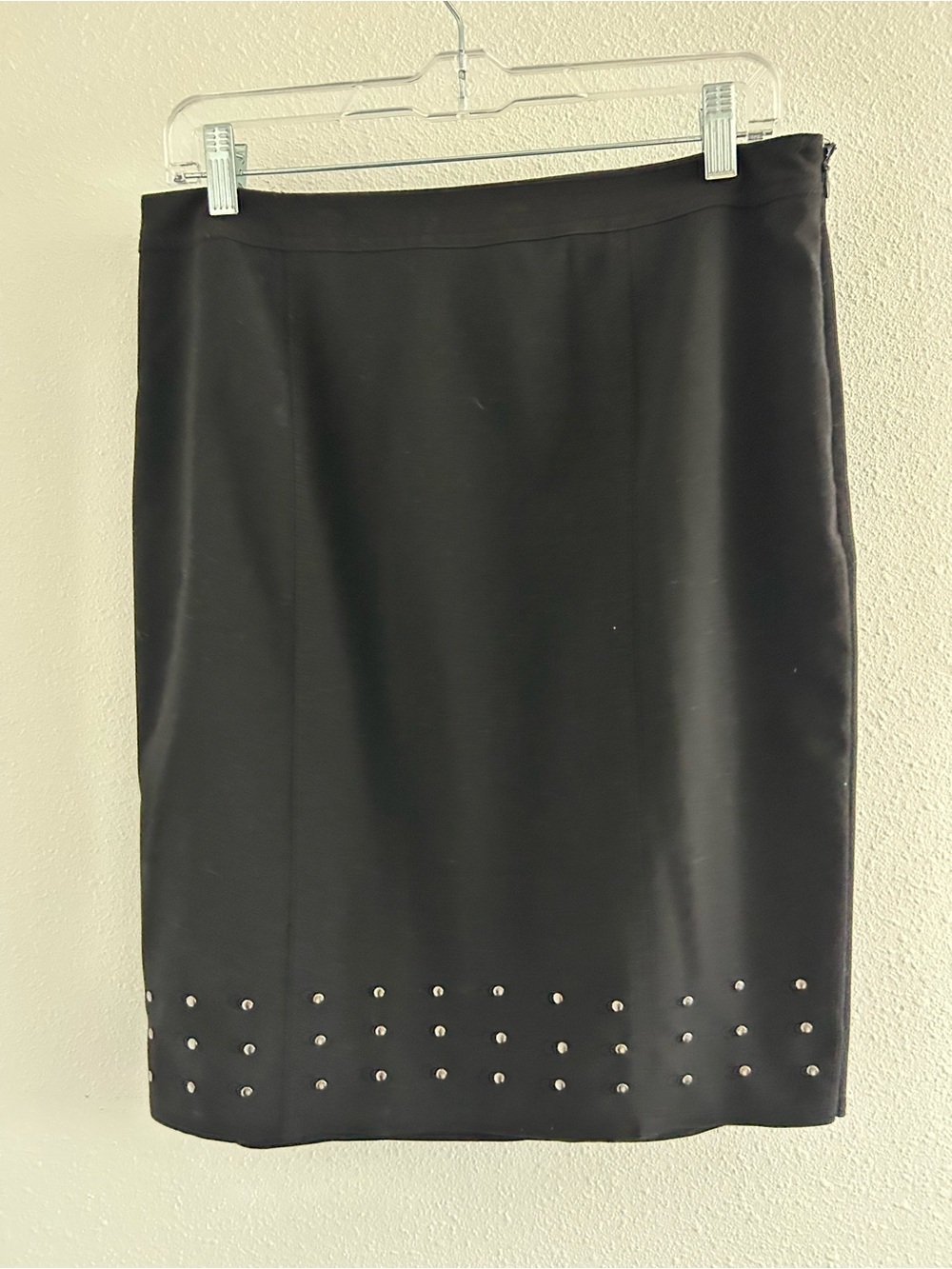 New York & Company Black Studded Pencil Skirt